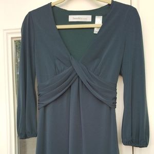 Laundry By Design Forest Green Wrap Dress, Size 2